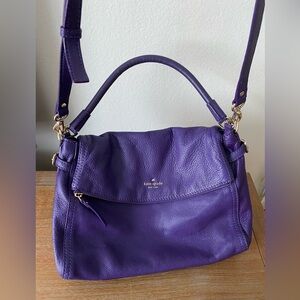 Kate Spade Purple Leather Crossbody Handbag